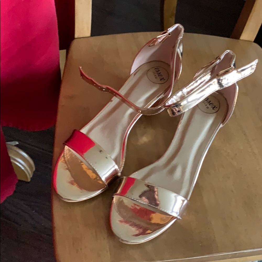 Metallic Rose Gold Heels